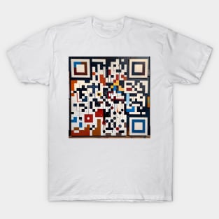 RickRoll QR Code Splatter Painting T-Shirt